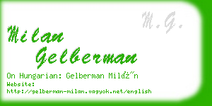 milan gelberman business card